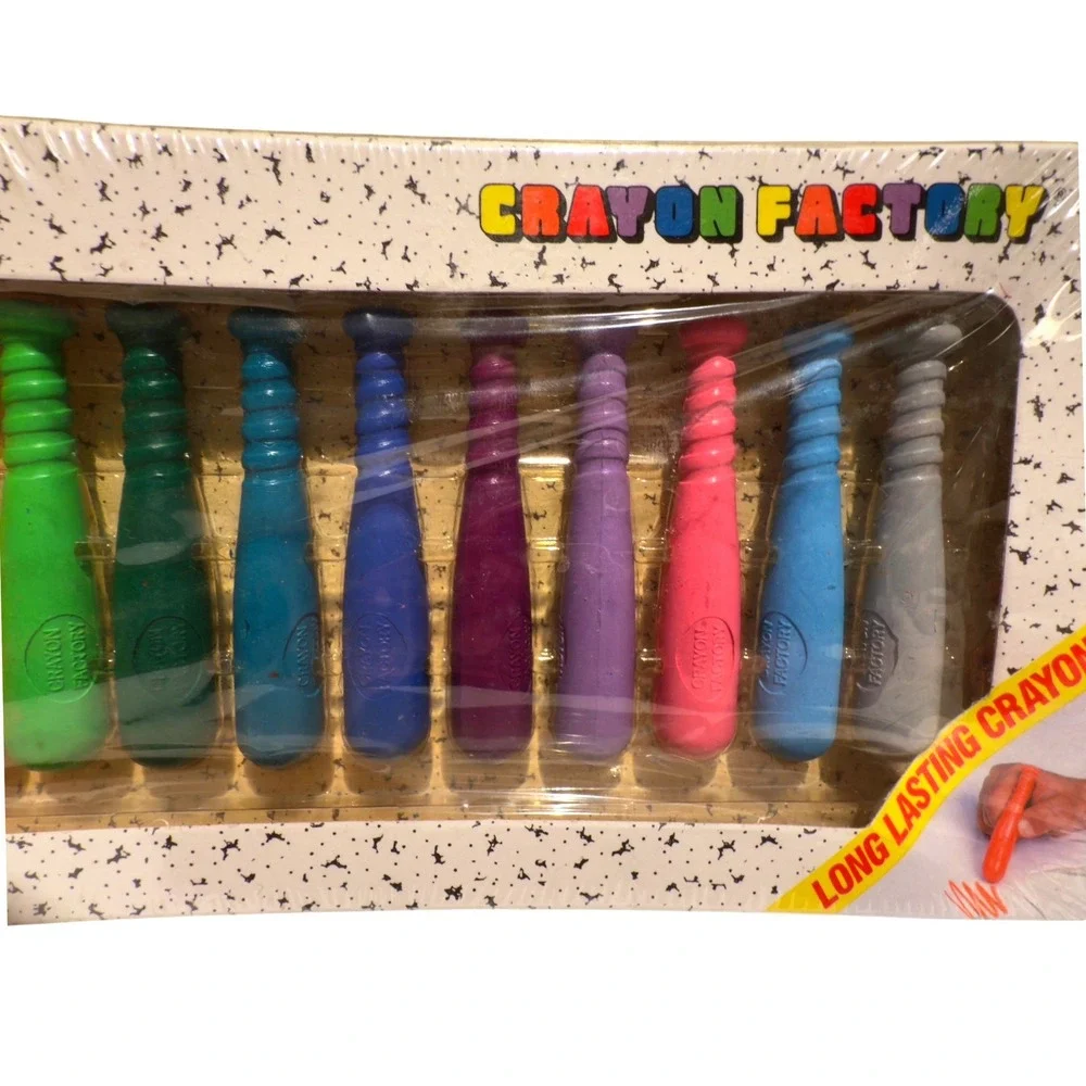 Vintage Crayon Factory Baseball‎ Bat Crayons Set of 12 Unopened Made in Taiwan